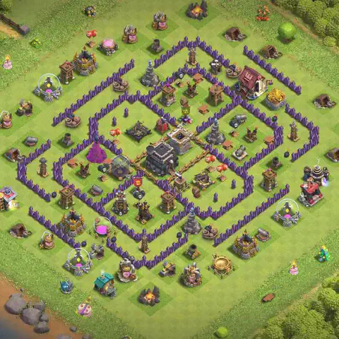 TH9 farming loot base layout #049