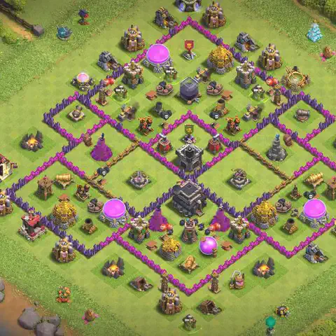 TH9 farming loot base layout #076