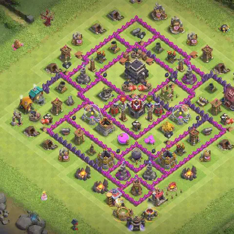 TH9 farming loot base layout #109