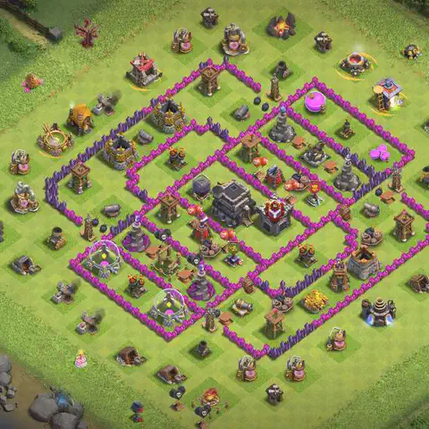 TH9 farming loot base layout #110