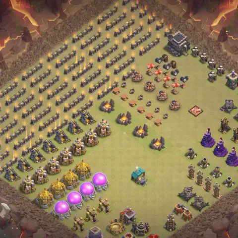 TH9 farming loot base layout #185