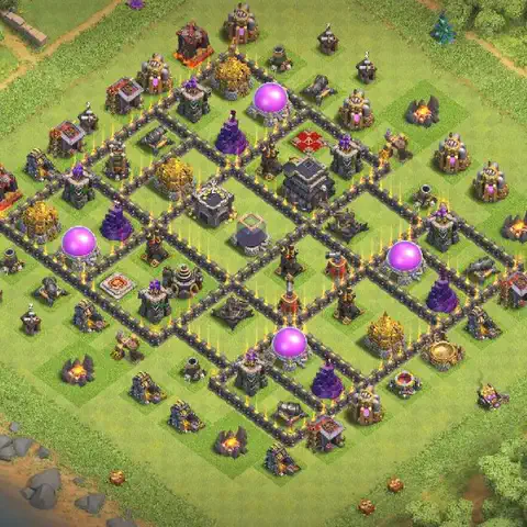 TH9 farming loot base layout #254
