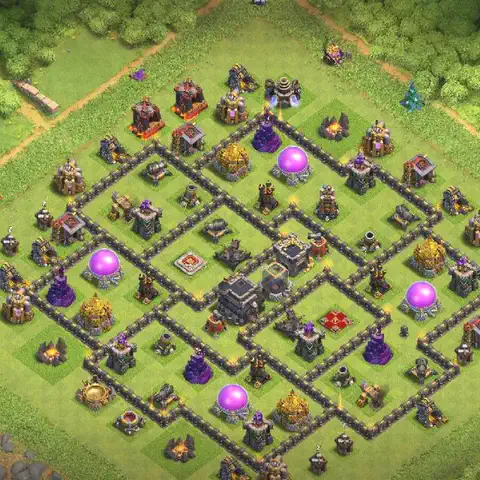 TH9 farming loot base layout #256