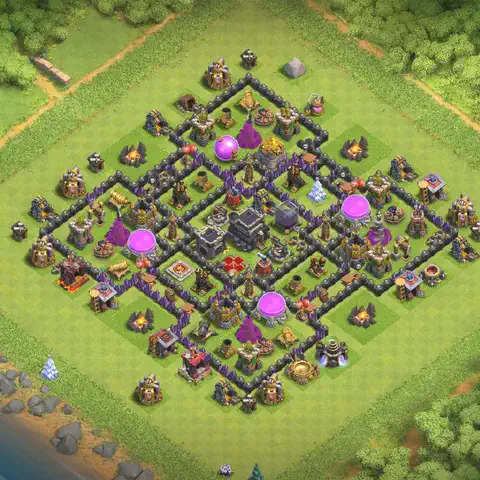 TH9 farming loot base layout #257