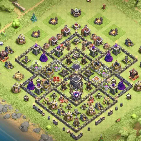 TH9 farming loot base layout #266
