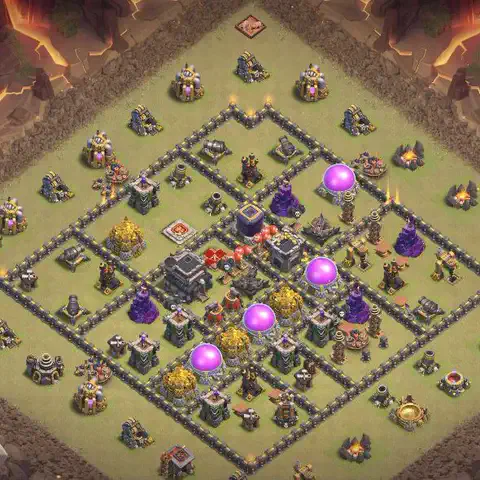 TH9 anti dragon anti 3-star war base layout #176