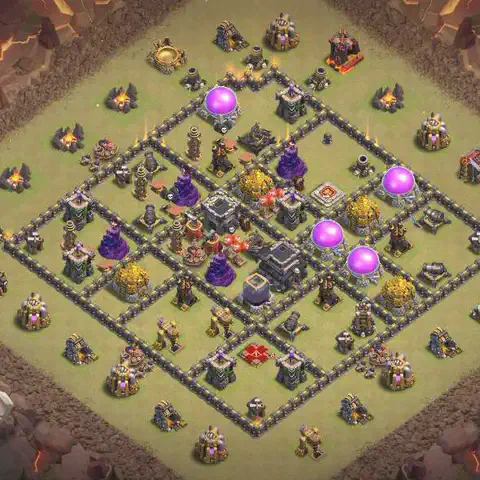 TH9 anti dragon anti 3-star war base layout #191