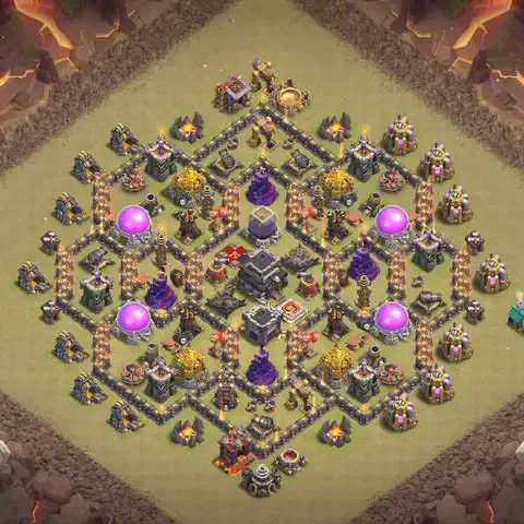 TH9 anti dragon anti 3-star war base layout #194