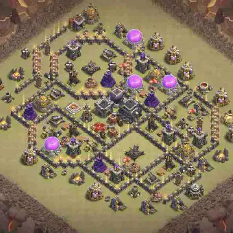 TH9 anti lavaloon anti 3-star war base layout #215
