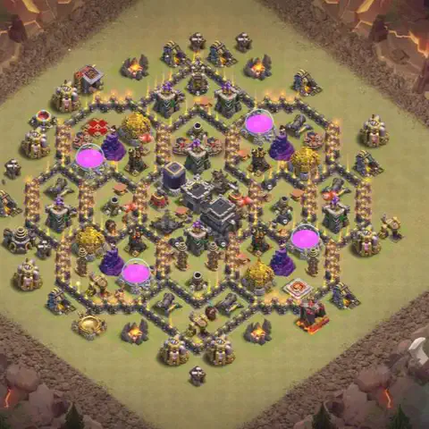 TH9 anti air anti 3-star war base layout #221