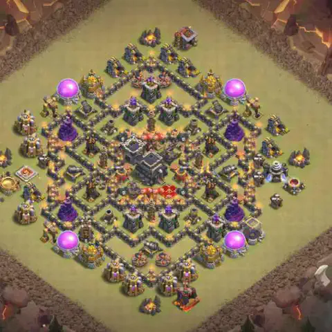 TH9 anti air anti 3-star war base layout #227
