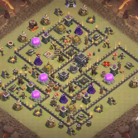 TH9 anti air anti 3-star war base layout #230