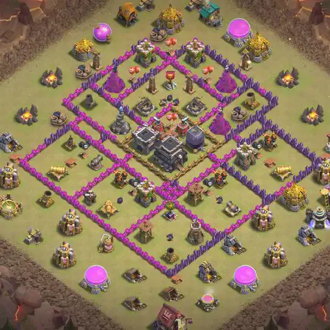 TH9 anti air cwl war base layout #070