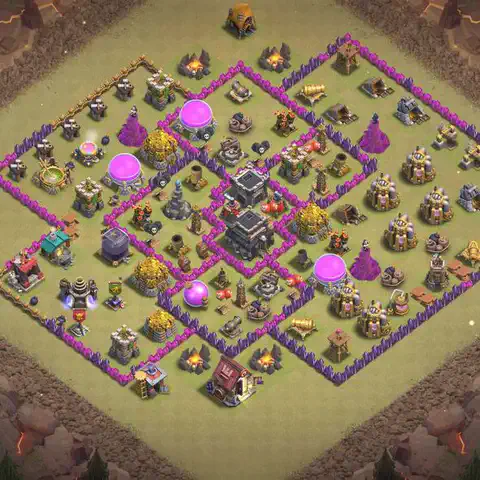 TH9 anti air cwl war base layout #073