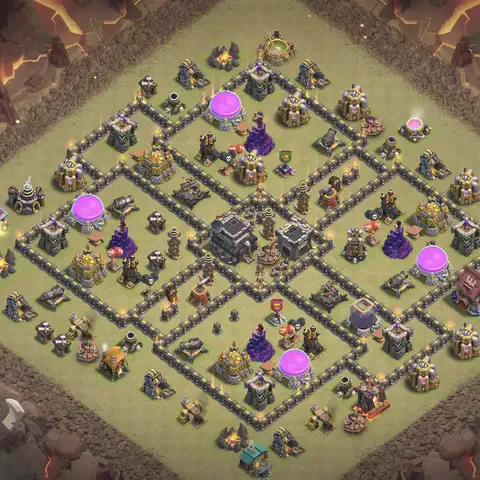TH9 anti air cwl war base layout #106
