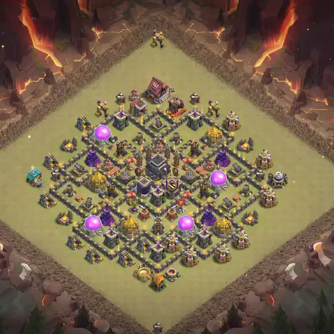 TH9 anti air cwl war base layout #157