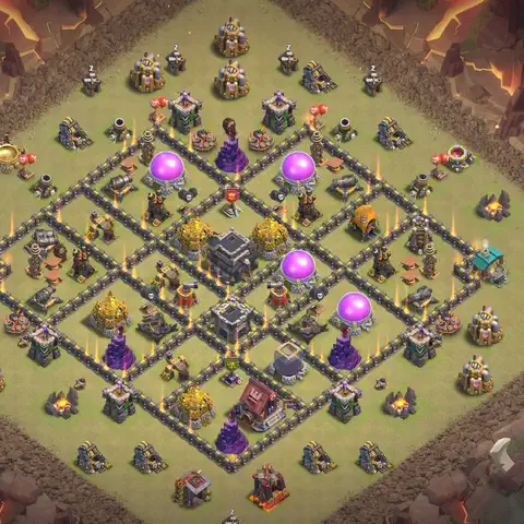 TH9 anti air cwl war base layout #169