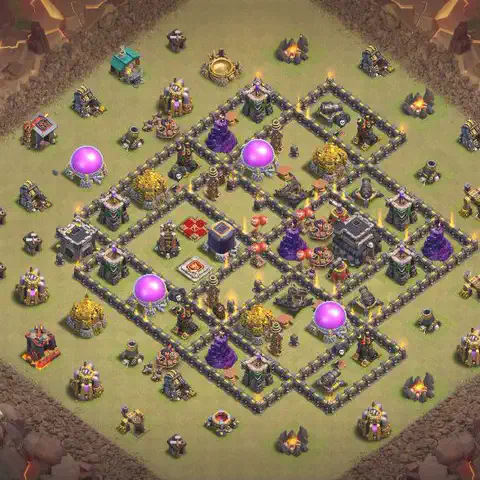 TH9 anti air cwl war base layout #172