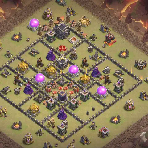 TH9 anti dragon cwl war base layout #178