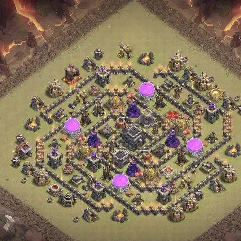 TH9 anti air cwl war base layout #199
