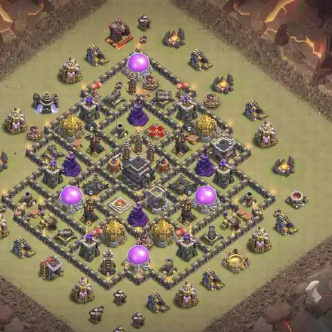TH9 anti air cwl war base layout #202
