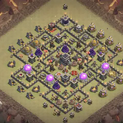 TH9 anti air cwl war base layout #205