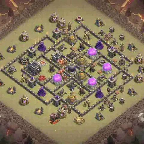 TH9 anti air cwl war base layout #214