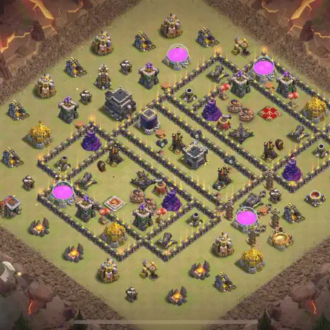 TH9 anti air cwl war base layout #217