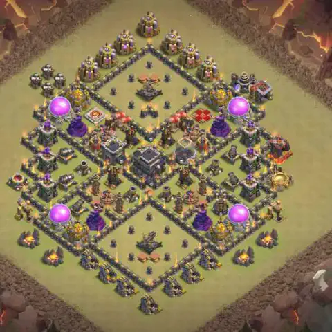 TH9 anti dragon cwl war base layout #226
