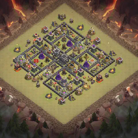 TH9 anti air cwl war base layout #241