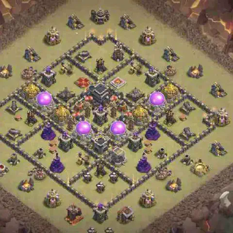 TH9 anti lavaloon war defense base layout #213
