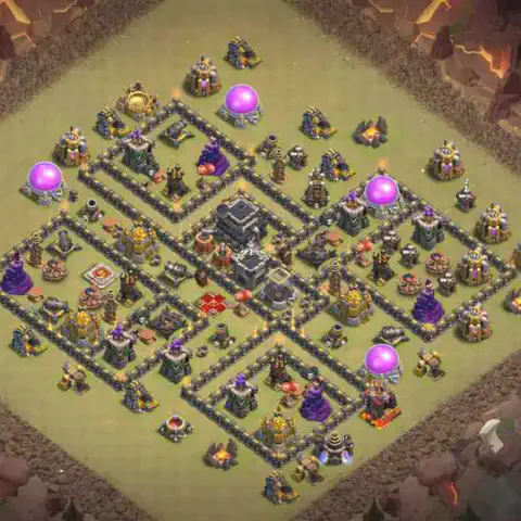 TH9 anti lavaloon war defense base layout #225