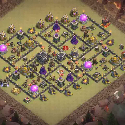 TH9 anti lavaloon war defense base layout #228