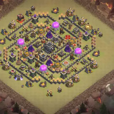 TH9 anti air war defense base layout #231