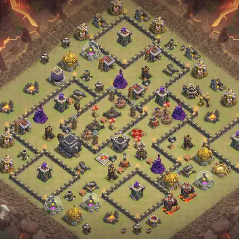 TH9 anti lavaloon war defense base layout #237
